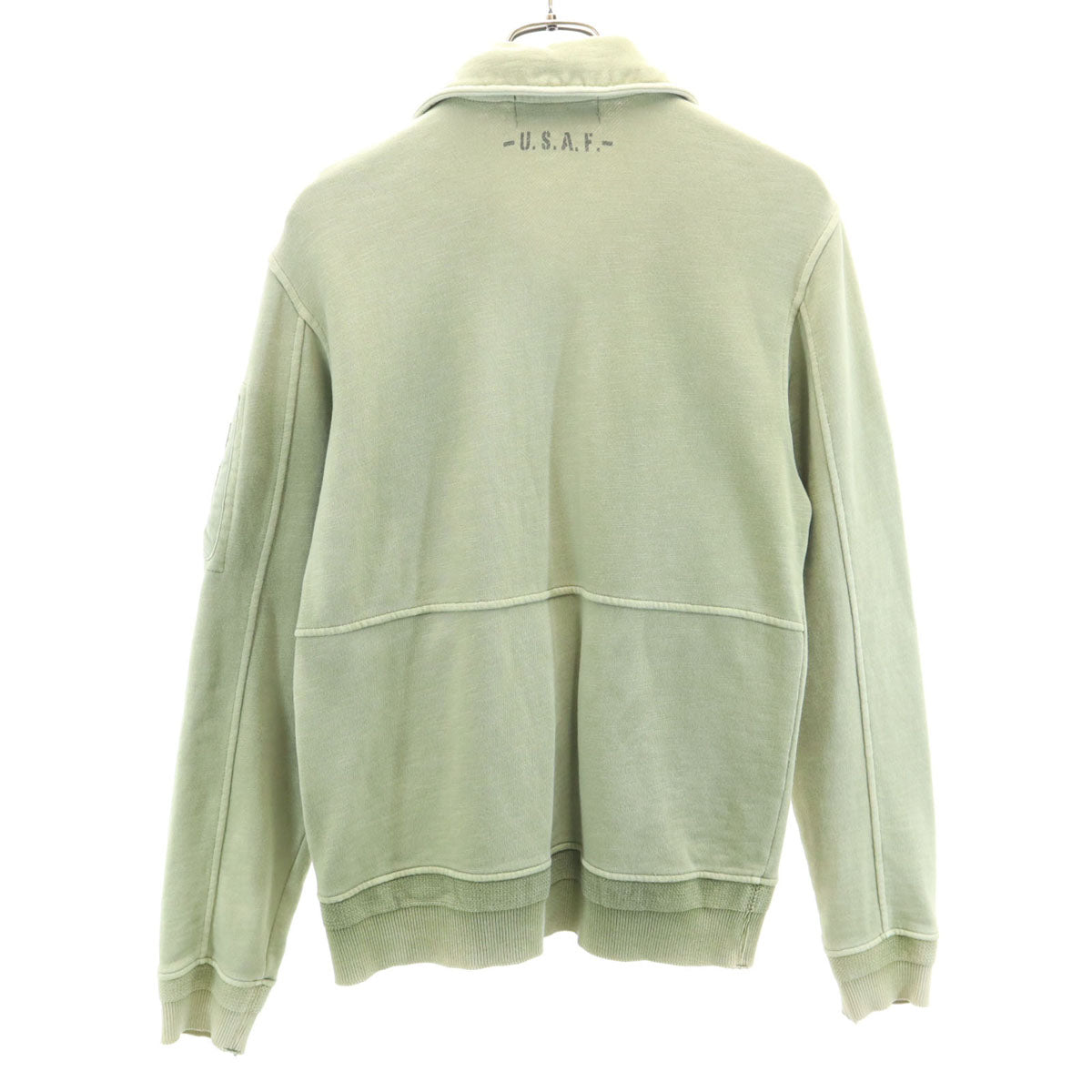 AVIREX アヴィレックス スウェット フライトジャケット M オリーブ系 ミリタリー メンズ
