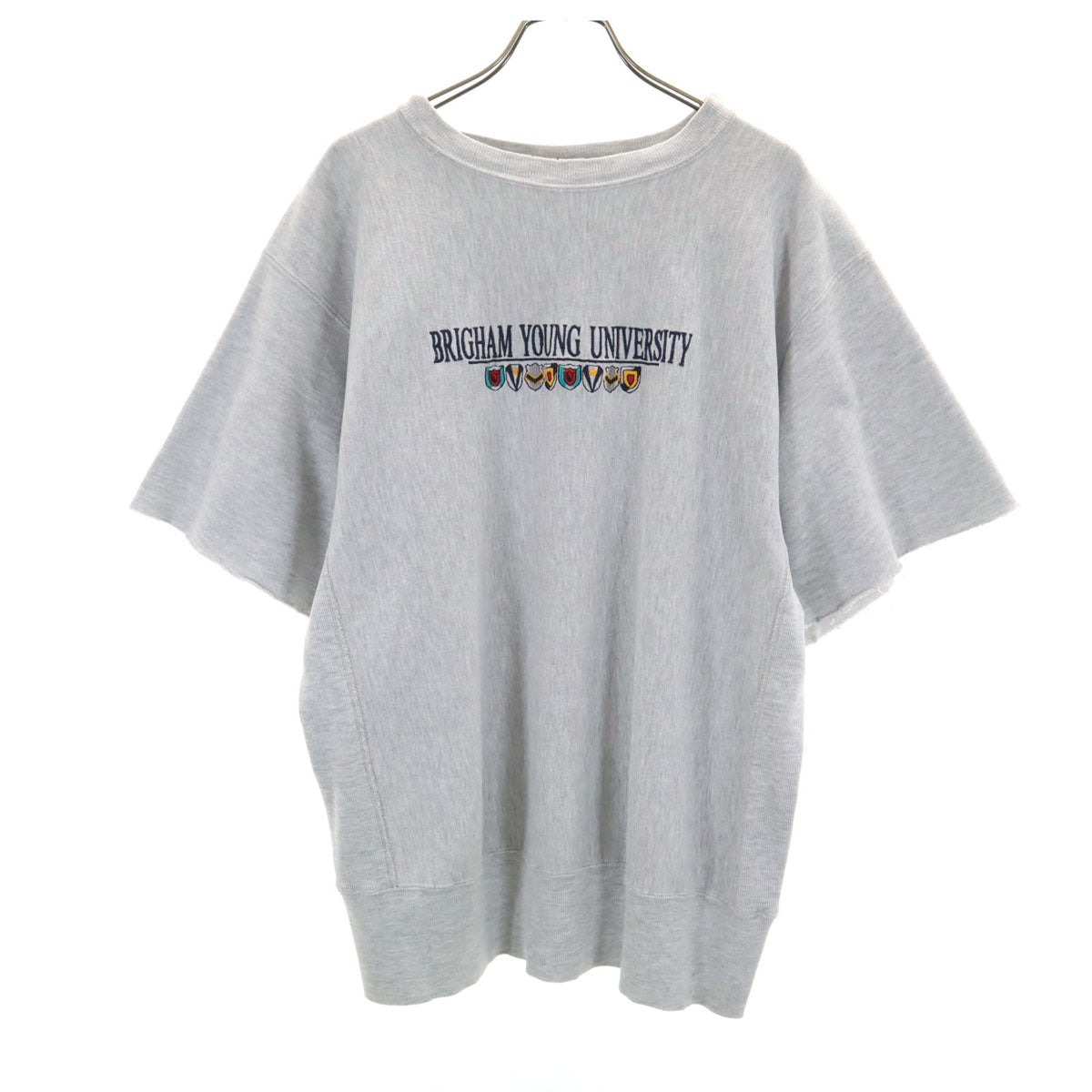 Champion チャンピオン 90s オールド USA製 刺繍タグ 長袖 リバースウィーブ スウェット L グレー 袖切りっぱなし メンズ