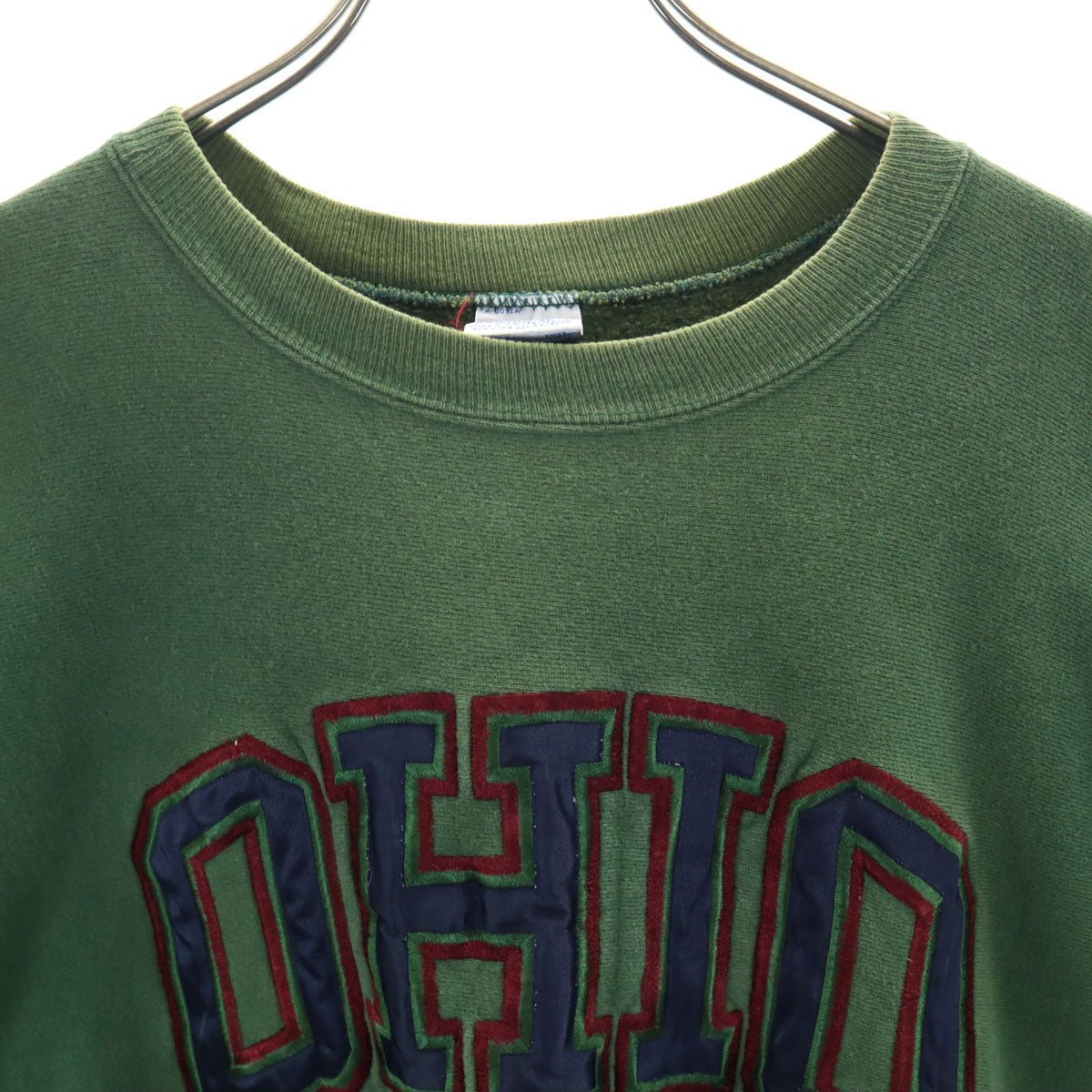 Champion チャンピオン 90s オールド USA製 刺繍タグ オハイオ大学 長袖 リバースウィーブ スウェット XXL グリーン メンズ