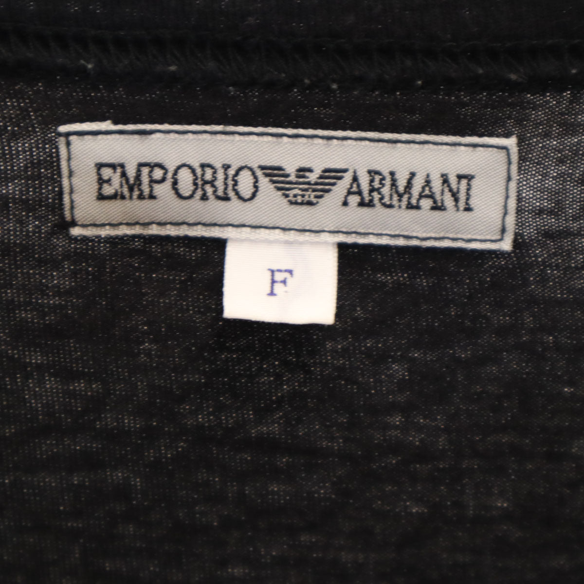 Emporio Armani エンポリオアルマーニ 日本製 半袖 Tシャツ F ブラック メンズ