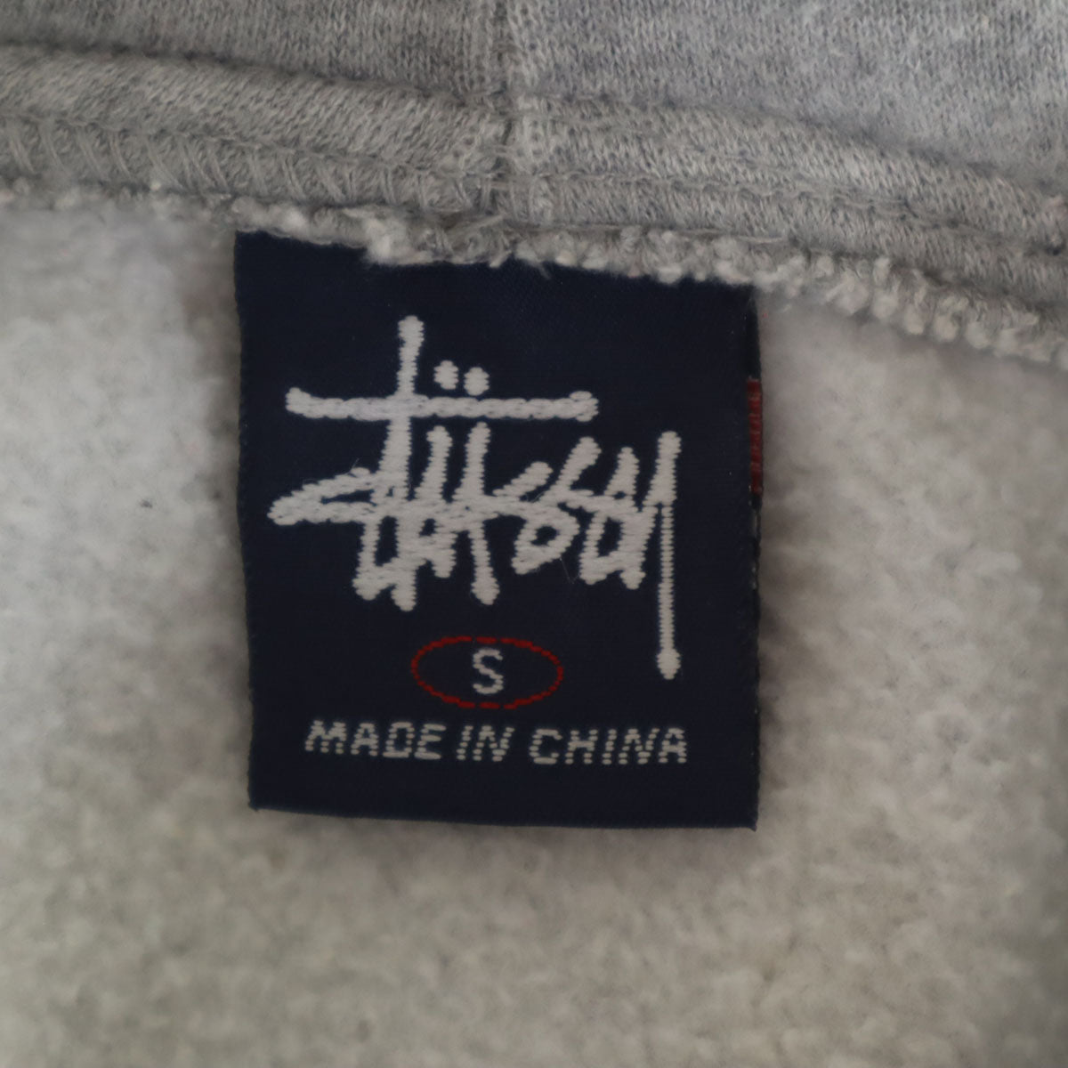 STUSSY ステューシー 90s オールド 紺タグ 長袖 スウェットパーカー S グレー メンズ