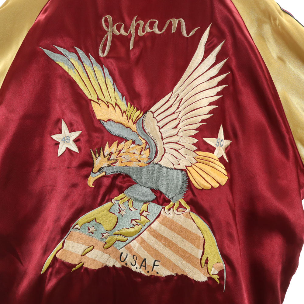 東洋エンタープライズ テーラー東洋 リバーシブル TT10637 T品番 鷲 日本地図 富士山 スカジャン L ボルドー メンズ