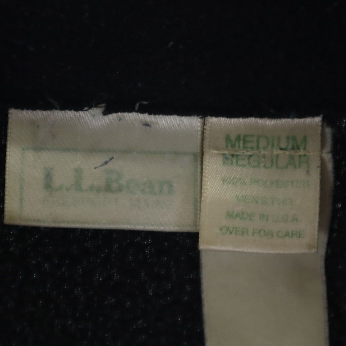 L.L.Bean エルエルビーン 80s ヴィンテージ USA製 ハーフジップ フリースジャケット M ブルー アウトドア メンズ