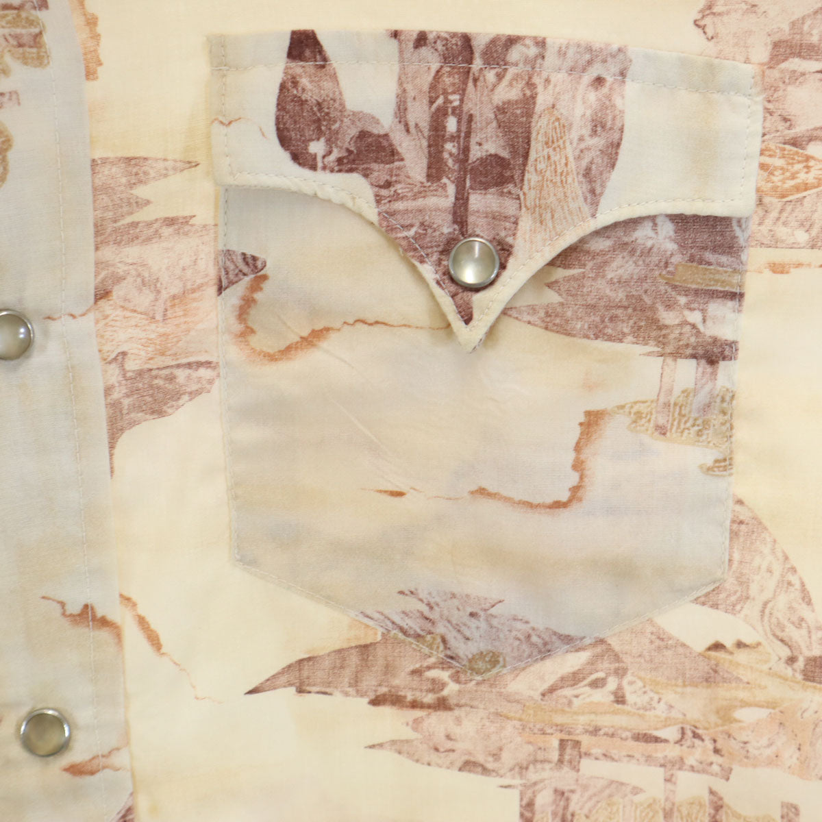 H BAR C エイチバーシー 70s ヴィンテージ 長袖 ウエスタンシャツ ベージュ メンズ