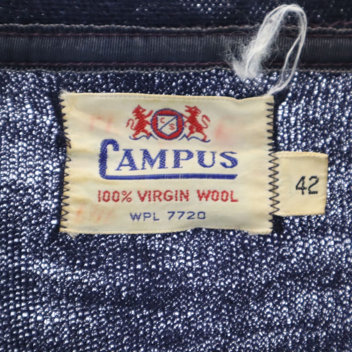 CAMPUS キャンパス 50s ヴィンテージ ウールブレンド 長袖 カーディガン 42 ネイビー メンズ