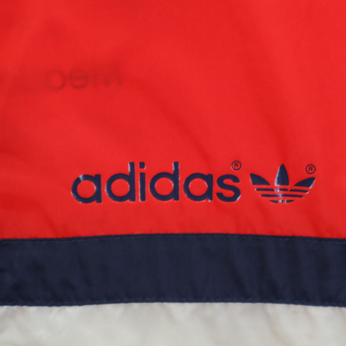adidas アディダス 80s ヴィンテージ トレフォイルロゴ ナイロンジャケット M レッド 他 メンズ