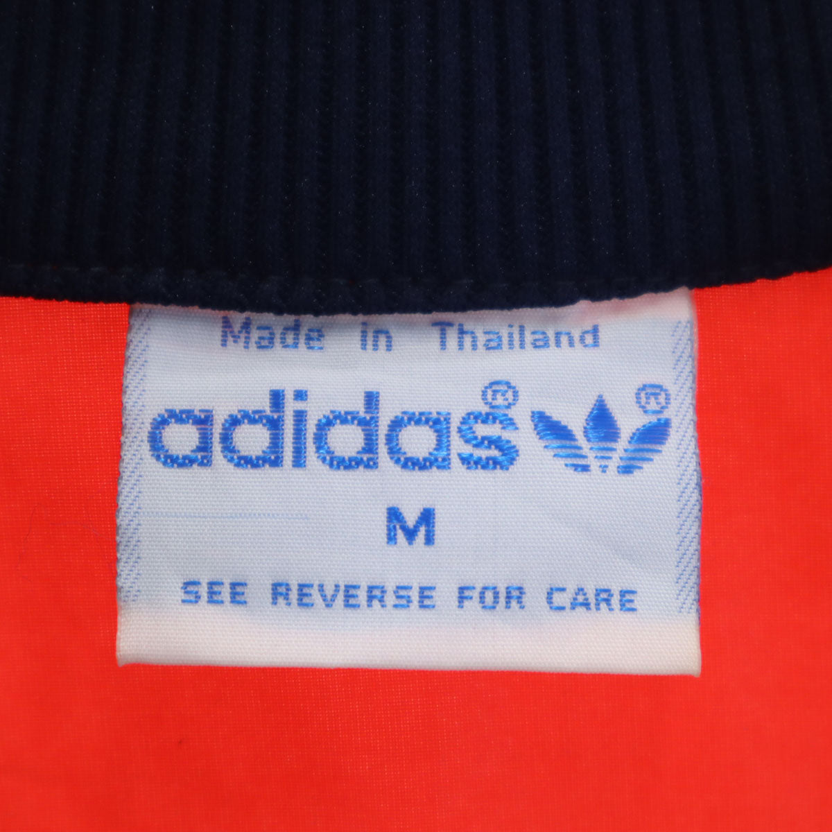 adidas アディダス 80s ヴィンテージ トレフォイルロゴ ナイロンジャケット M レッド 他 メンズ