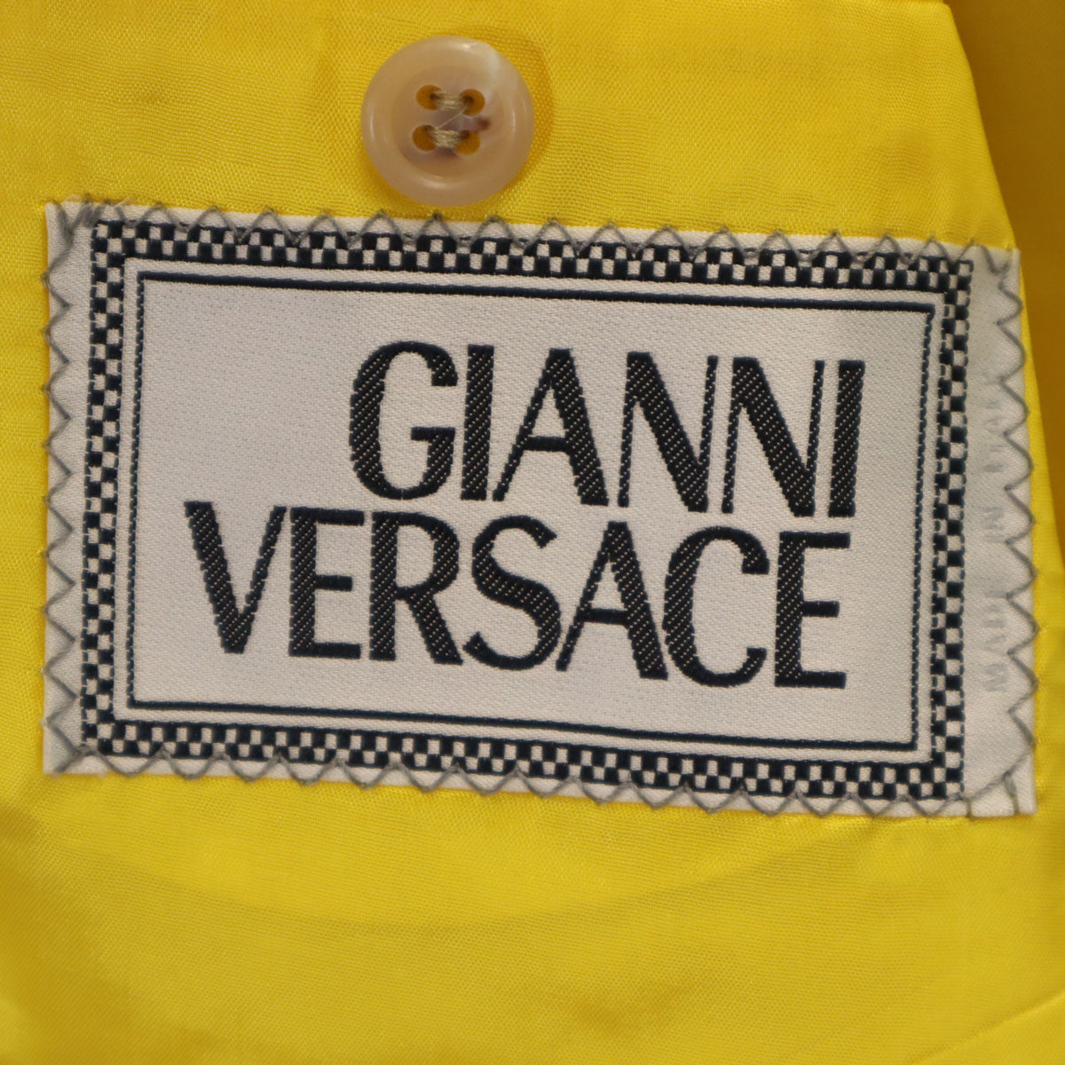 Gianni Versace ジャンニヴェルサーチ 80s 90s イタリア製 シルク テーラードジャケット 50 イエロー系 メンズ