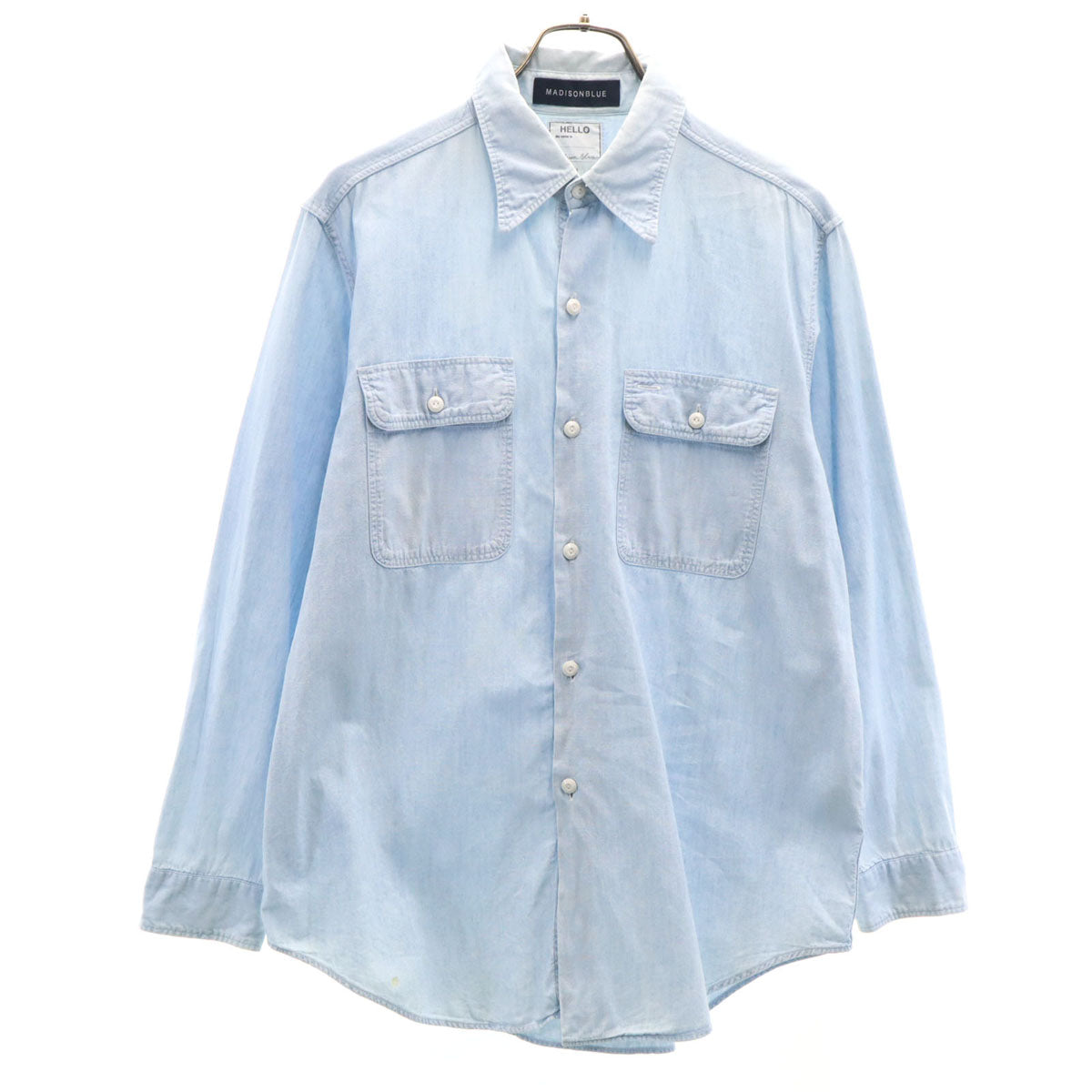 MADISON BLUE マディソンブルー 日本製 長袖 コットンシャツ 1 ブルー メンズ