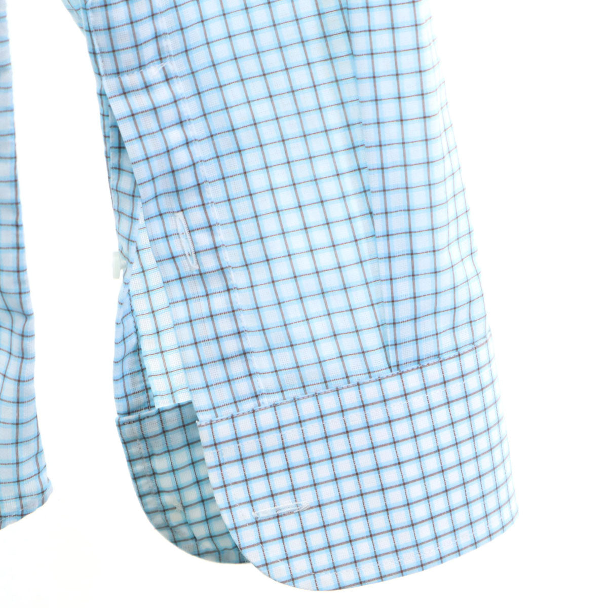 アルマーニ コレッツィオーネ 長袖 コットンシャツ 41 ブルー系 メンズ