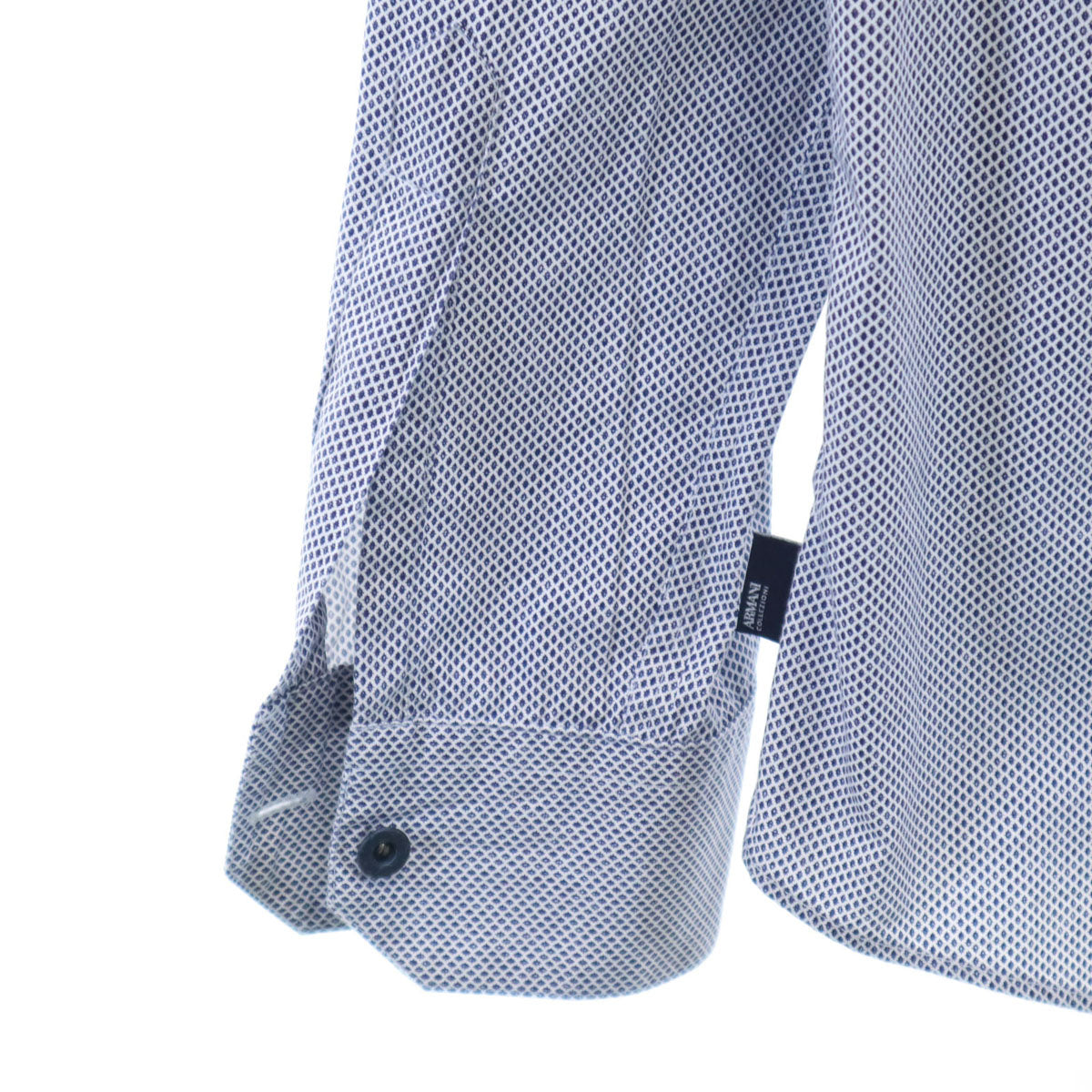 アルマーニ コレッツィオーネ 長袖 コットンシャツ L ブルー系 メンズ