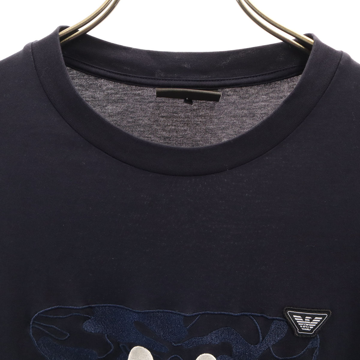 美品 Emporio Armani エンポリオアルマーニ 半袖 Tシャツ L ネイビー メンズ
