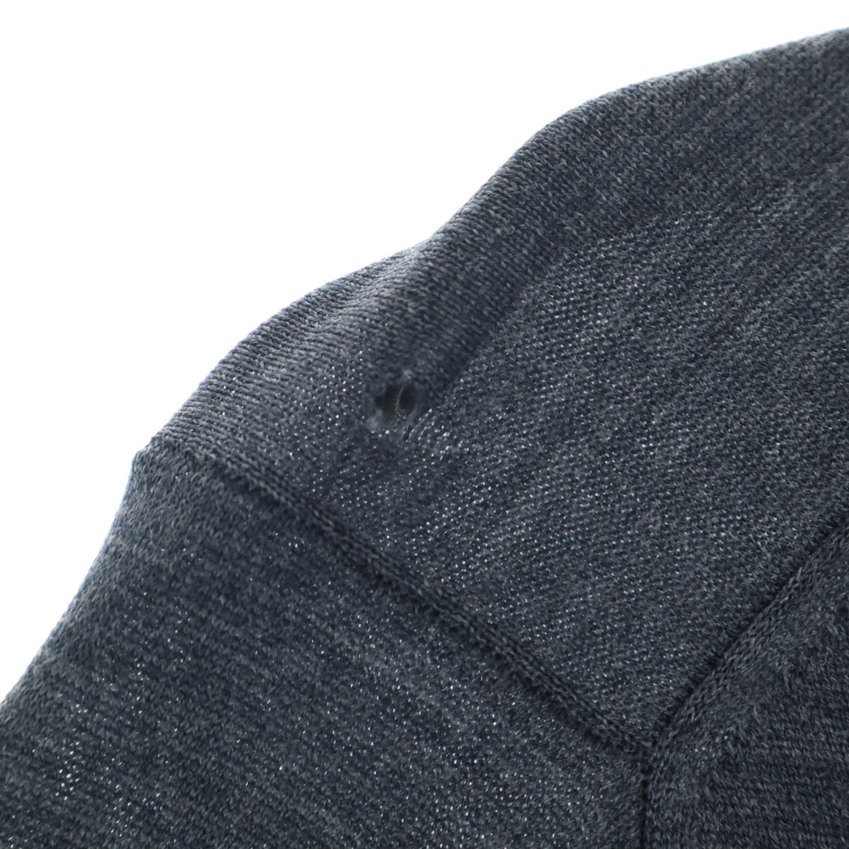 JOHN SMEDLEY ジョンスメドレー イギリス製 長袖 ウール Vネック セーター S グレー系 レディース