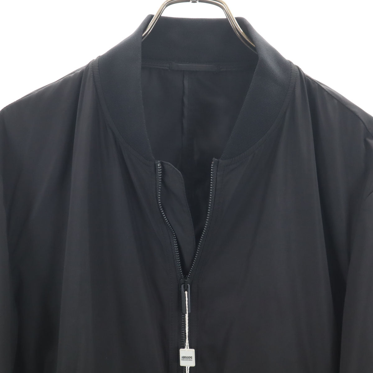未使用 ARMANI COLLEZIONI アルマーニコレッツォーニ ブルガリア製 ブルゾン 54 ブラック ジャケット メンズ