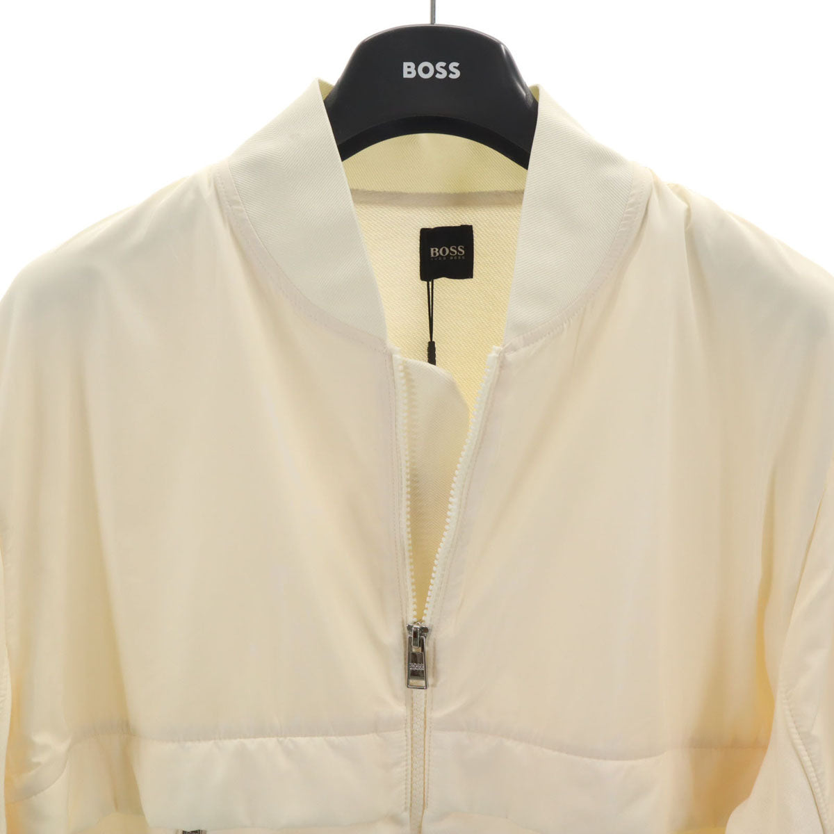 BOSS HUGO BOSS ボスヒューゴボス 未使用 スウェット切替 ブルゾン XXL アイボリー ジャケット ハンガー付き メンズ
