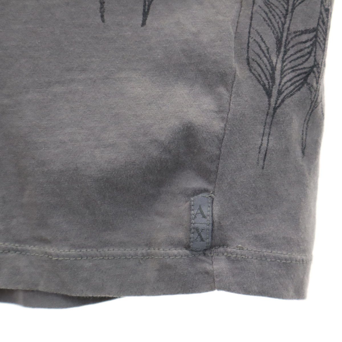 ARMANI EXCHANGE アルマーニエクスチェンジ 半袖 Vネック Tシャツ L グレー メンズ