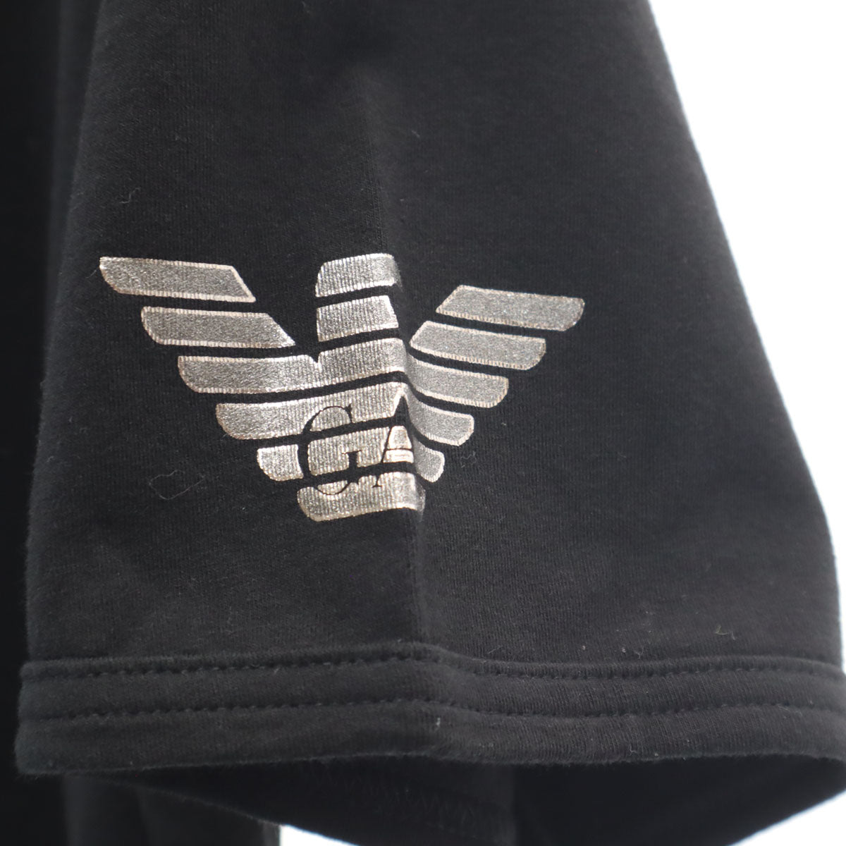 Emporio Armani エンポリオアルマーニ 日本製 半袖 Vネック Tシャツ XXL ブラック メンズ