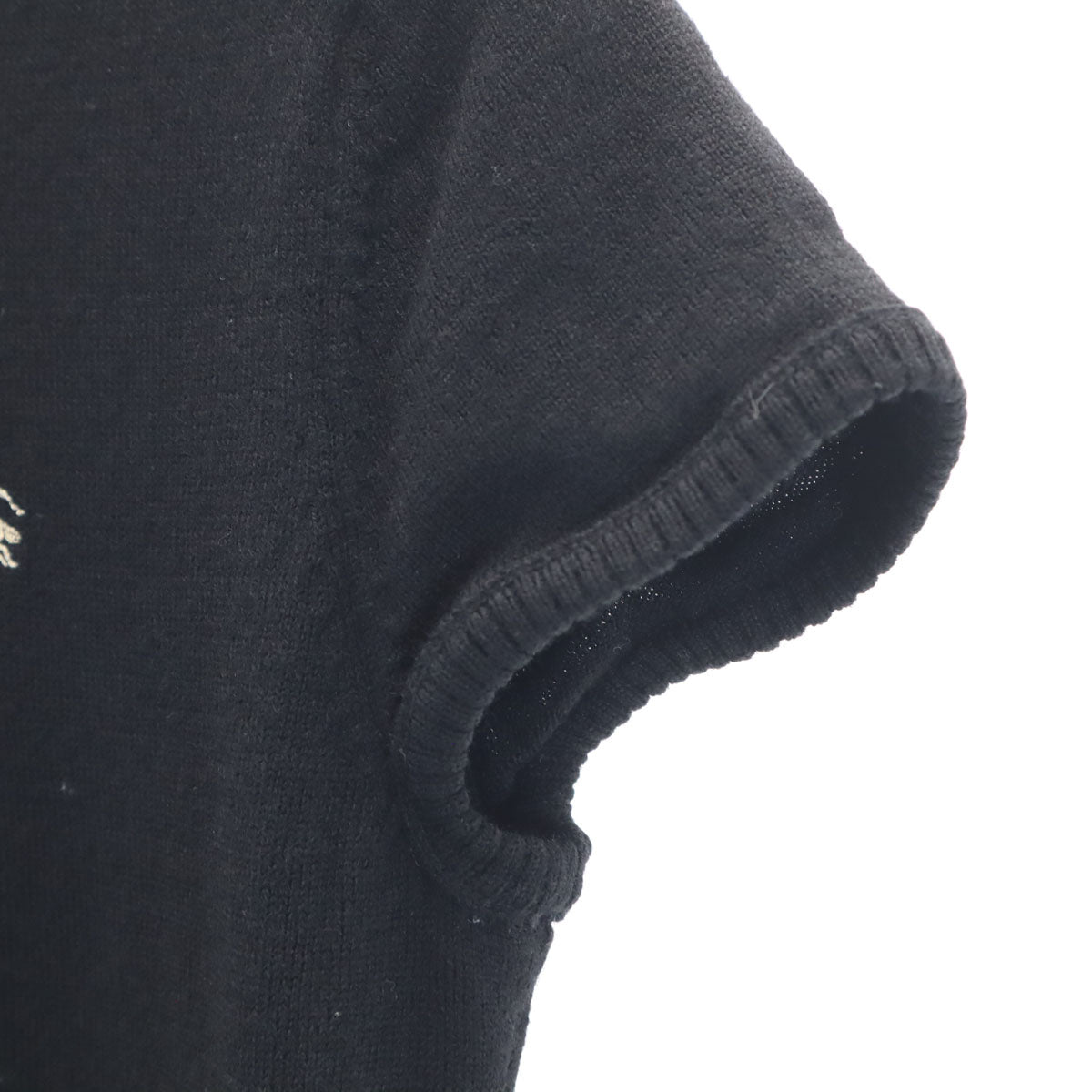 BURBERRY LONDON BLUE LABEL バーバリー ロンドン ブルーレーベル フレンチスリーブ ニット 38 ブラック 三陽商会 レディース