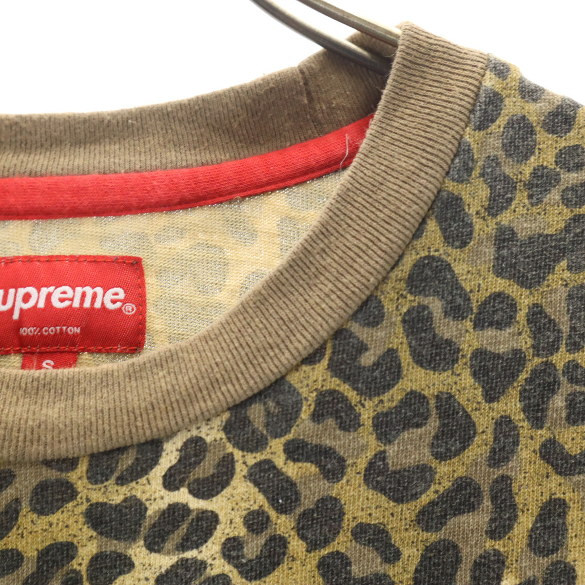 Supreme シュプリーム レオパード 半袖 Tシャツ S ベージュ ヒョウ柄 メンズ