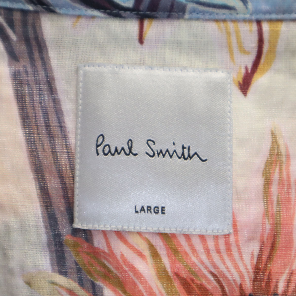 Paul Smith ポールスミス 日本製 ひまわり柄 半袖 アロハシャツ L マルチ メンズ