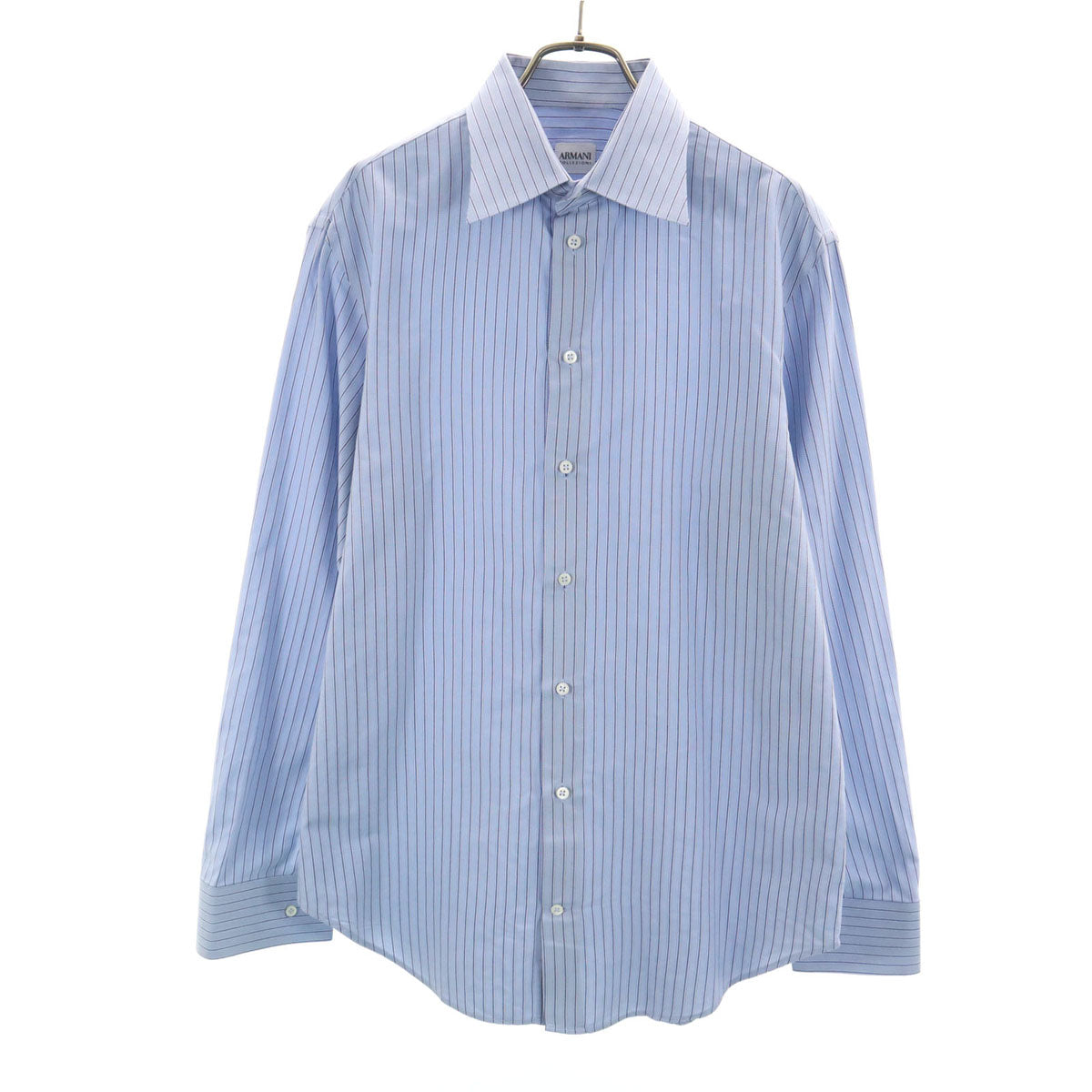 ARMANI COLLEZIONI アルマーニコレッツォーニ 長袖 コットンシャツ 40 ブルー系 メンズ
