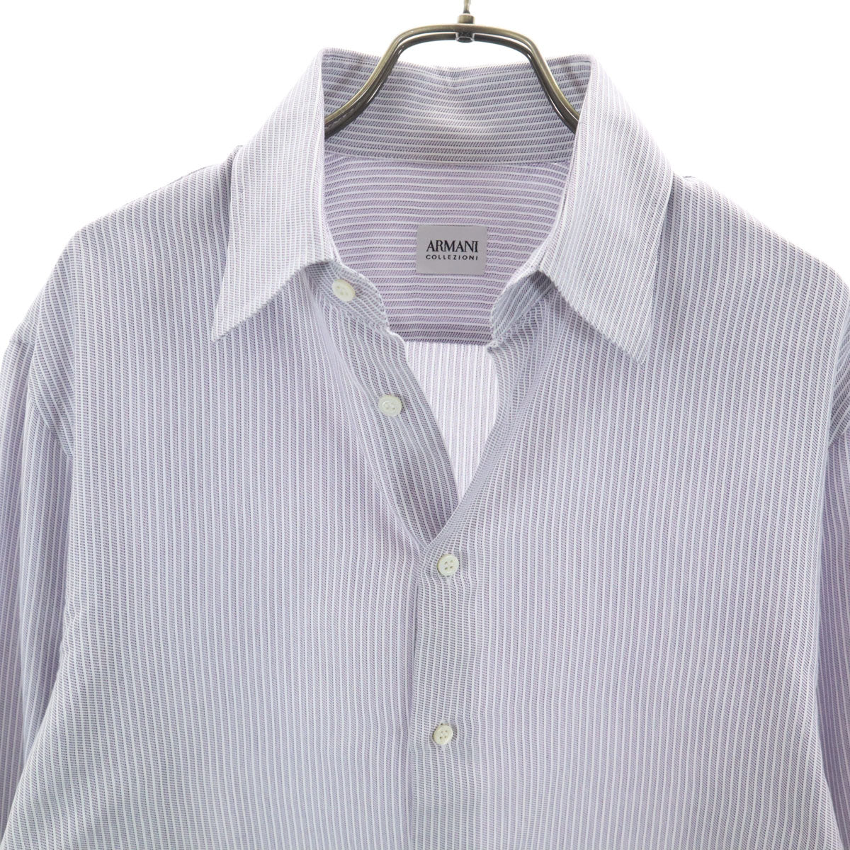 ARMANI COLLEZIONI アルマーニコレッツォーニ 長袖 コットンシャツ 40 ホワイト系 メンズ