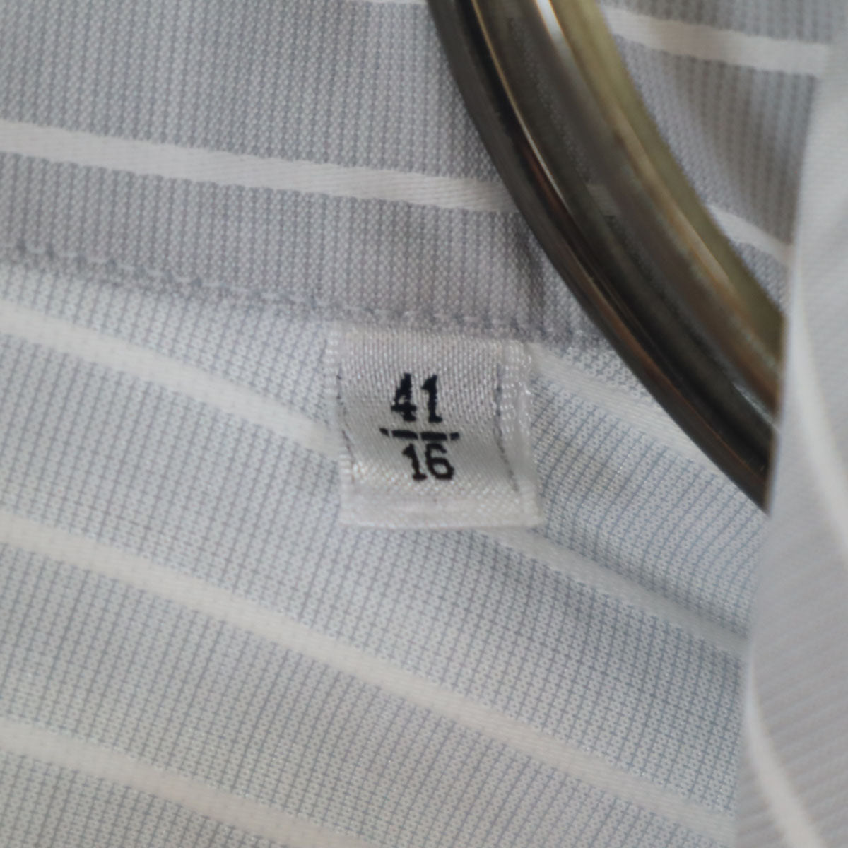 ARMANI COLLEZIONI アルマーニコレッツォーニ 長袖 コットンシャツ 41 グレー系 メンズ