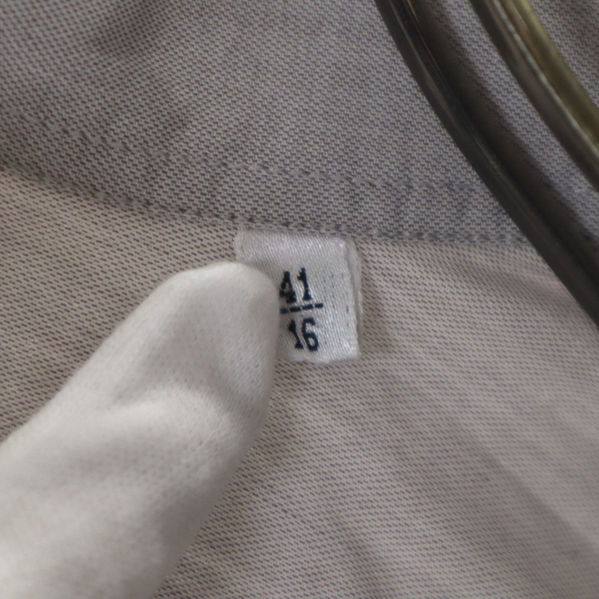 ARMANI COLLEZIONI アルマーニコレッツォーニ 長袖 コットンシャツ 41 グレー系 メンズ