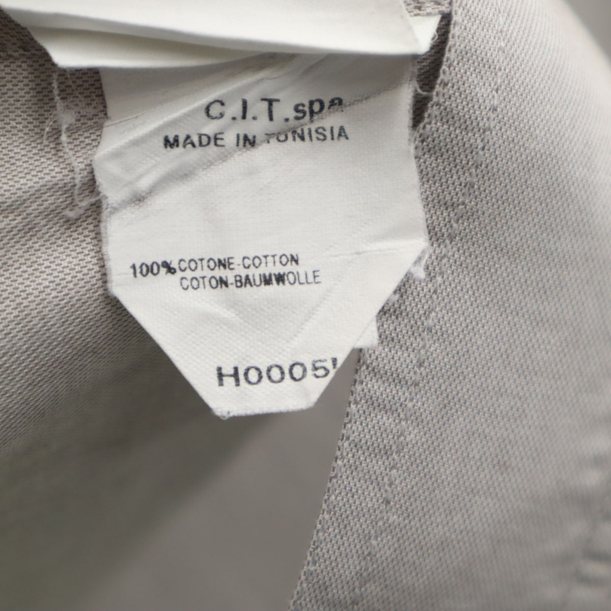 ARMANI COLLEZIONI アルマーニコレッツォーニ 長袖 コットンシャツ 41 グレー系 メンズ