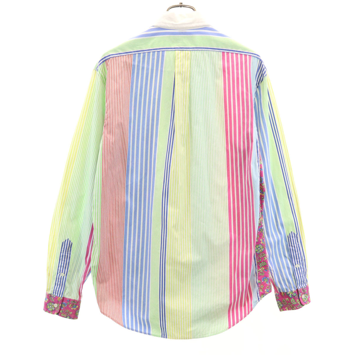 RALPH LAUREN ラルフローレン 90s オールド ストライプ柄 長袖 コットンシャツ M メンズ