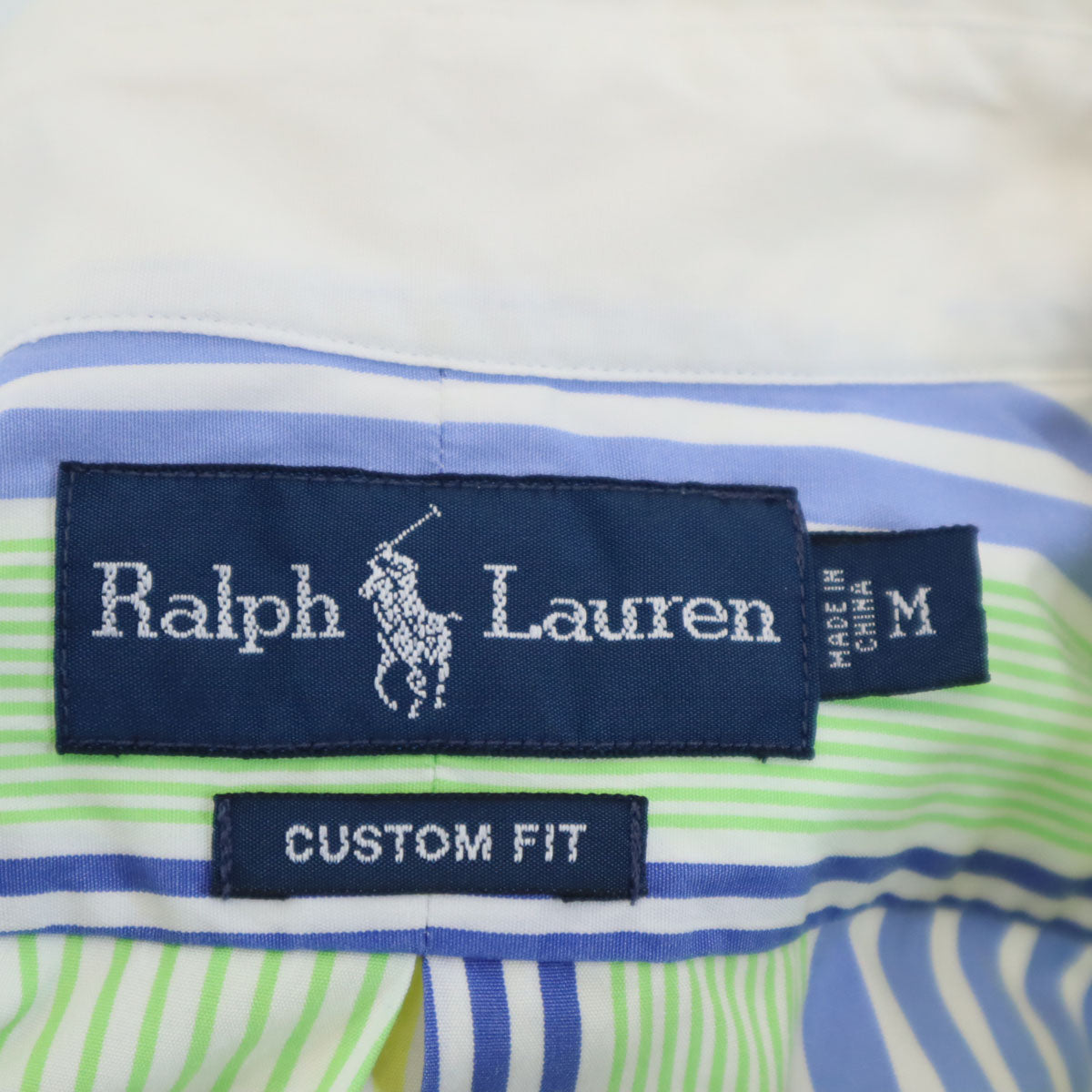 RALPH LAUREN ラルフローレン 90s オールド ストライプ柄 長袖 コットンシャツ M メンズ