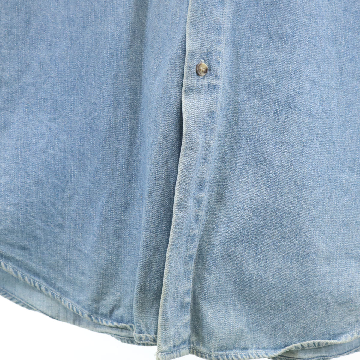 Warner Bros ワーナーブラザーズ 90s オールド バックプリント 長袖 コットンシャツ L ライトブルー メンズ