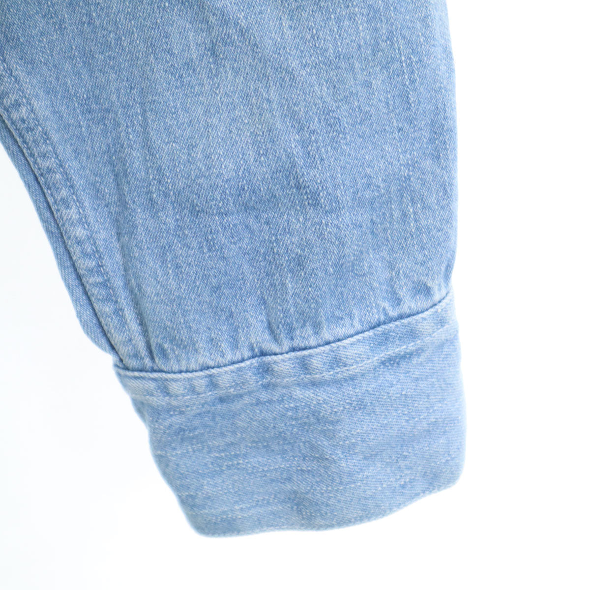 Warner Bros ワーナーブラザーズ 90s オールド バックプリント 長袖 コットンシャツ L ライトブルー メンズ