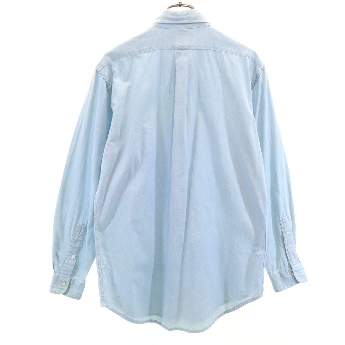 POLO COUNTRY ポロカントリー 80s 90s オールド 長袖 コットンシャツ M ライトブルー ラルフローレン メンズ