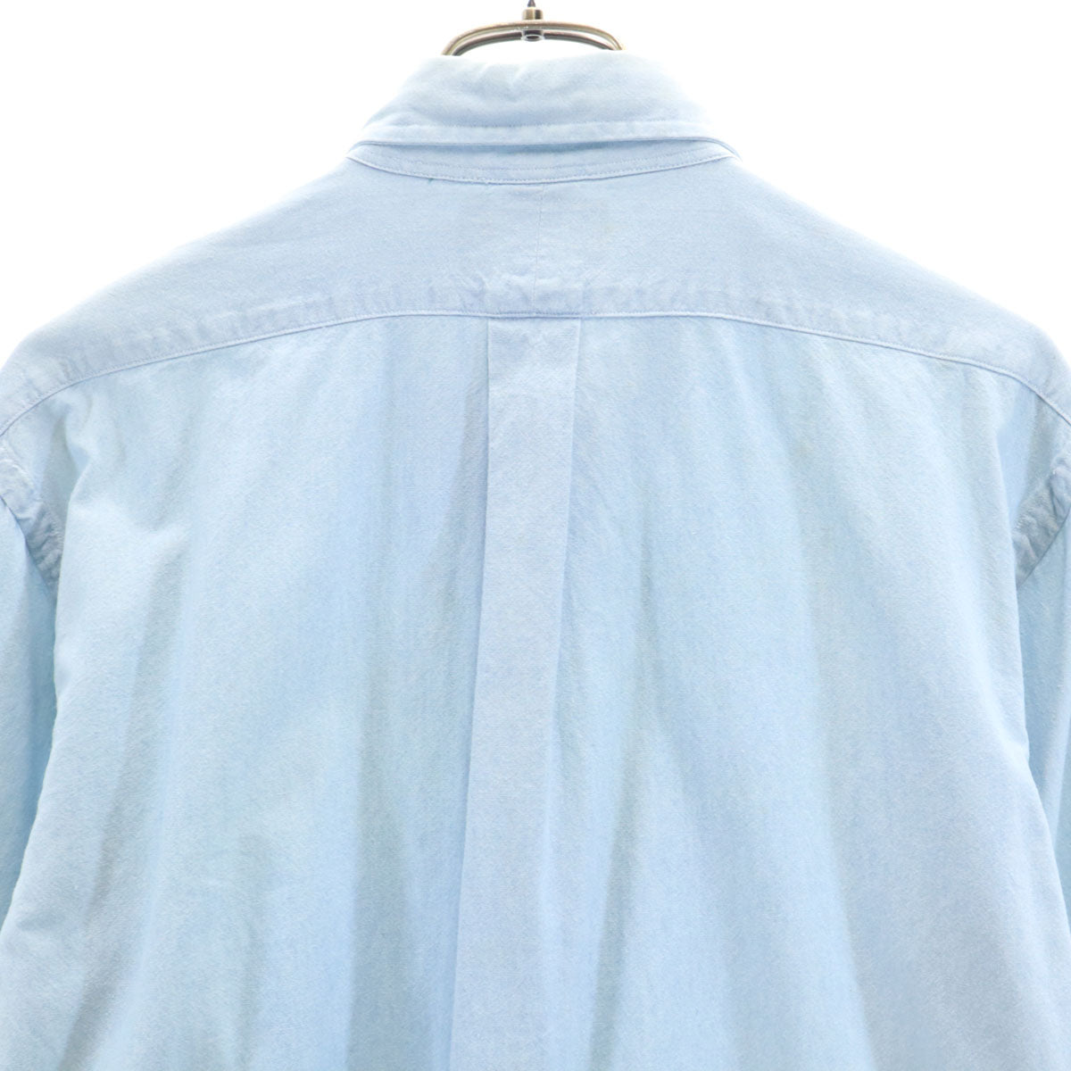 POLO COUNTRY ポロカントリー 80s 90s オールド 長袖 コットンシャツ M ライトブルー ラルフローレン メンズ