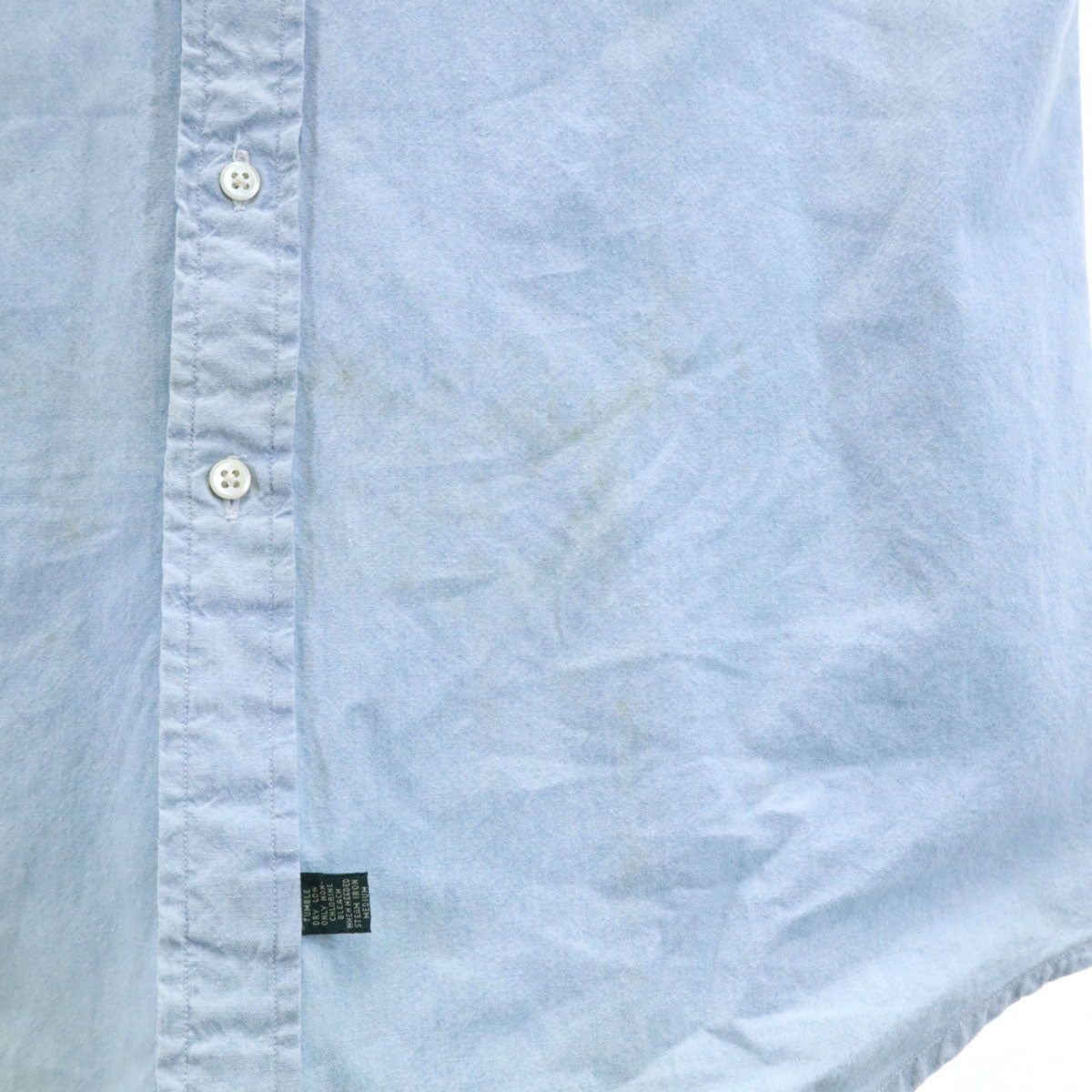 POLO COUNTRY ポロカントリー 80s 90s オールド 長袖 コットンシャツ M ライトブルー ラルフローレン メンズ