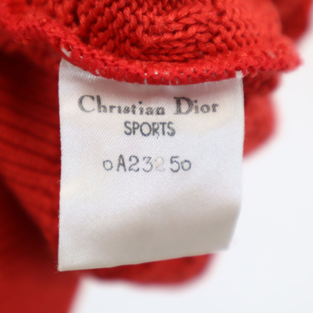 Christian Dior SPORTS クリスチャンディオールスポーツ 90s オールド 長袖 Vネック セーター M レッド レディース