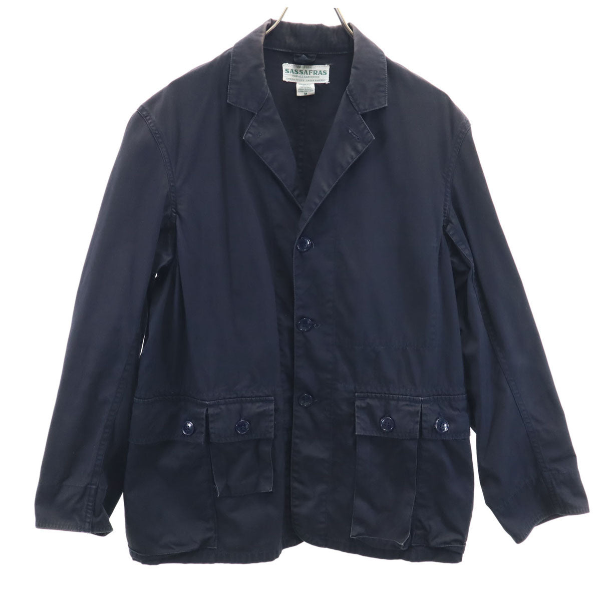 SASAFRAS ササフラス 日本製 ガーデナー テーラードジャケット M ブラック メンズ SASAFRAS ササフラス 日本製 ガーデナー テーラードジャケット M