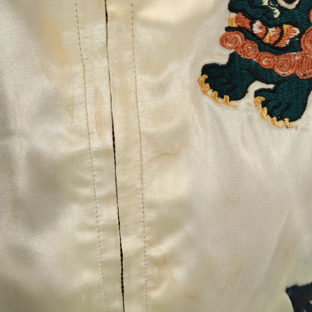 東洋エンタープライズ テーラー東洋 リバーシブル TT10930 T品番 牡丹獅子 日本地図 舞子 鷲 五重塔 富士山 スカジャン S ホワイト メンズ