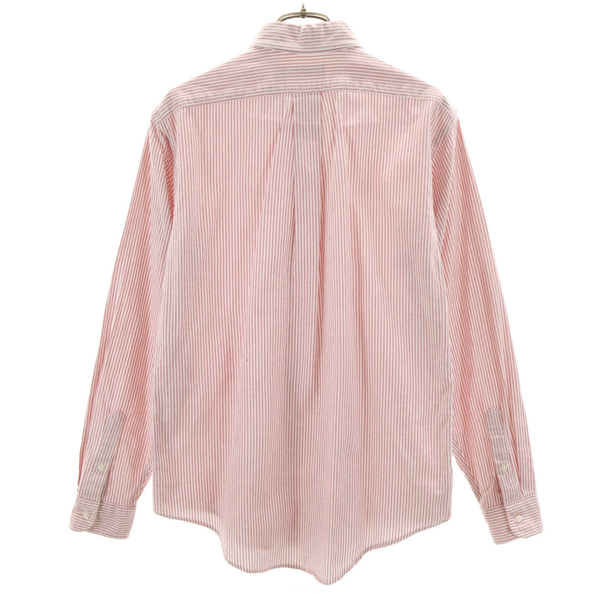 Polo by Ralph Lauren ポロバイラルフローレン 80s USA製 ヴィンテージ 緑タグ ボーイズ ストライプ柄 長袖 オックスフォード ボタンダウンシャツ 18 レッド キッズ