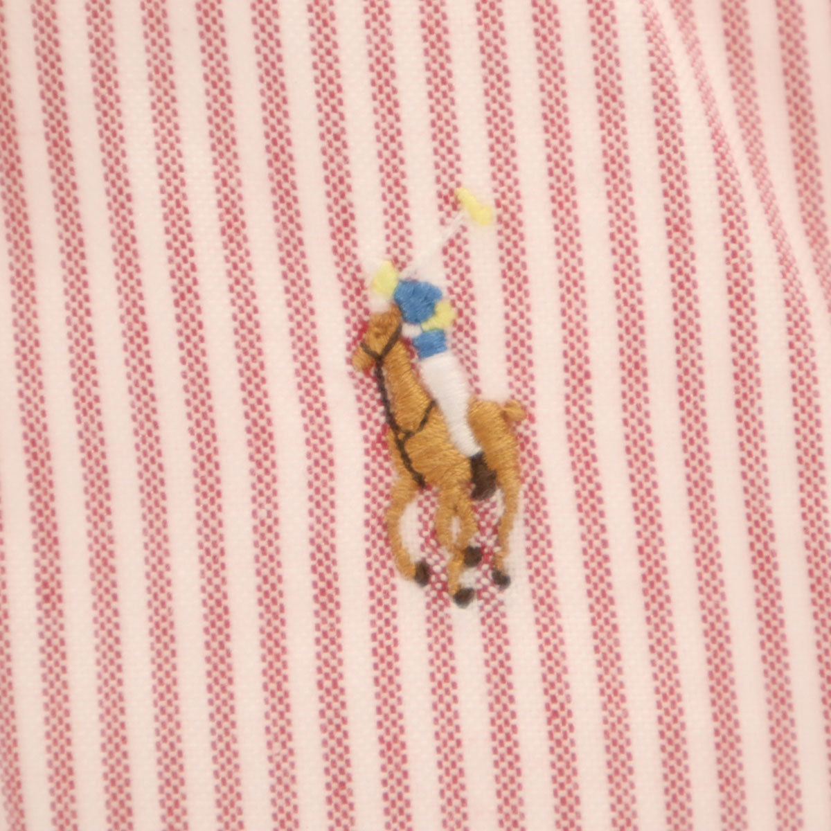 Polo by Ralph Lauren ポロバイラルフローレン 80s USA製 ヴィンテージ 緑タグ ボーイズ ストライプ柄 長袖 オックスフォード ボタンダウンシャツ 18 レッド キッズ