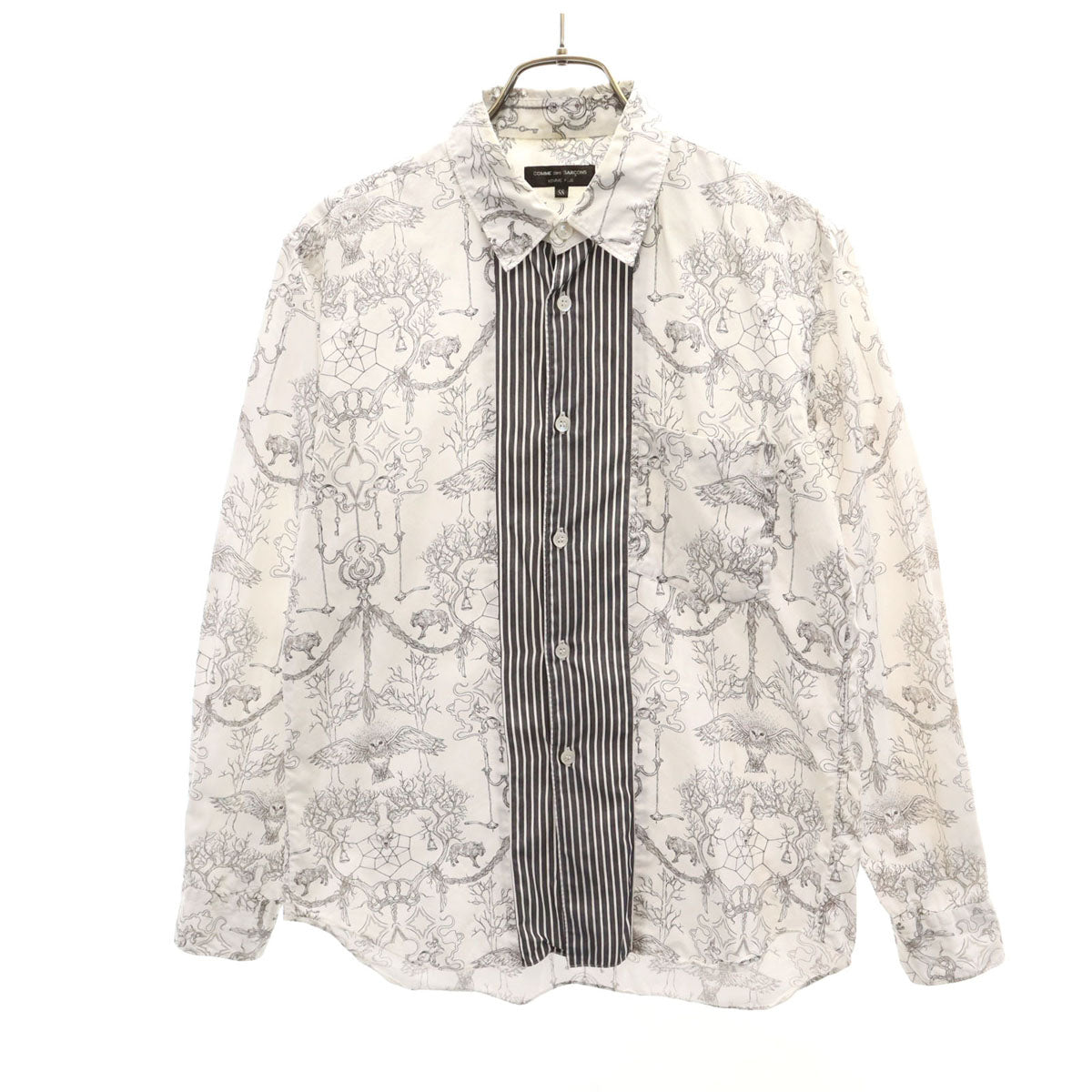 COMME des GARCONS HOMME PLUS コムデギャルソンオムプリュス 2009年 総柄 長袖 シャツ SS ホワイト メンズ