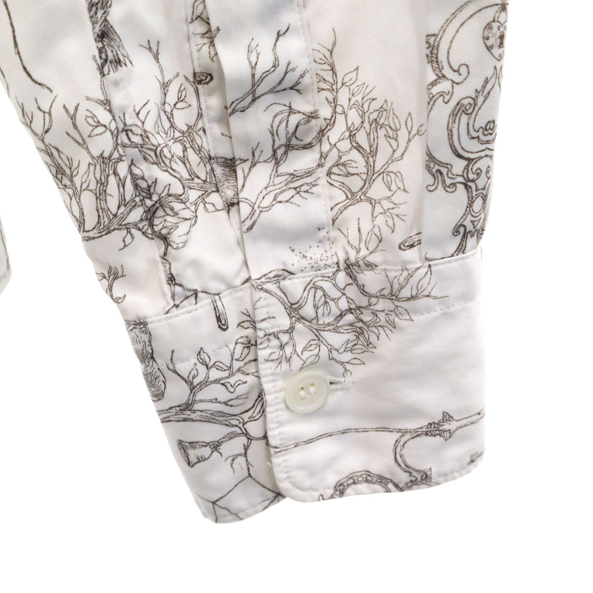 COMME des GARCONS HOMME PLUS コムデギャルソンオムプリュス 2009年 総柄 長袖 シャツ SS ホワイト メンズ