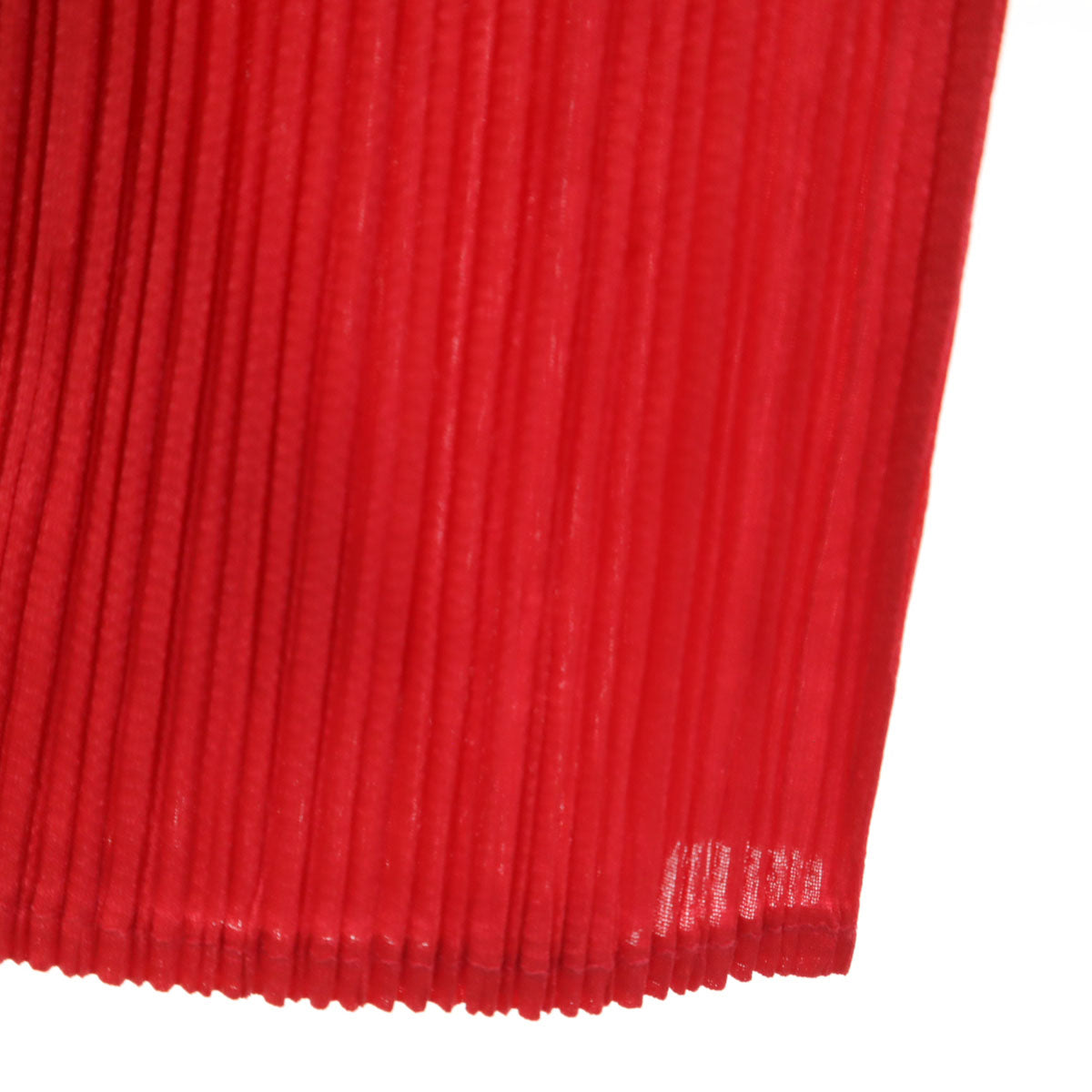 美品 PLEATS PLEASE プリーツプリーズ 90s 日本製 オールド 長袖 プリーツ カットソー 4 レッド イッセイミヤケ レディース