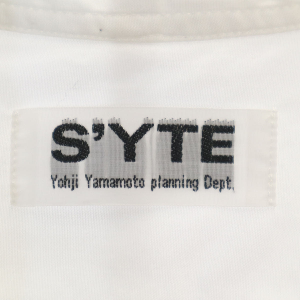 S'YTE サイト 日本製 長袖 バンドカラーシャツ 3 ホワイト ヨウジヤマモト メンズ