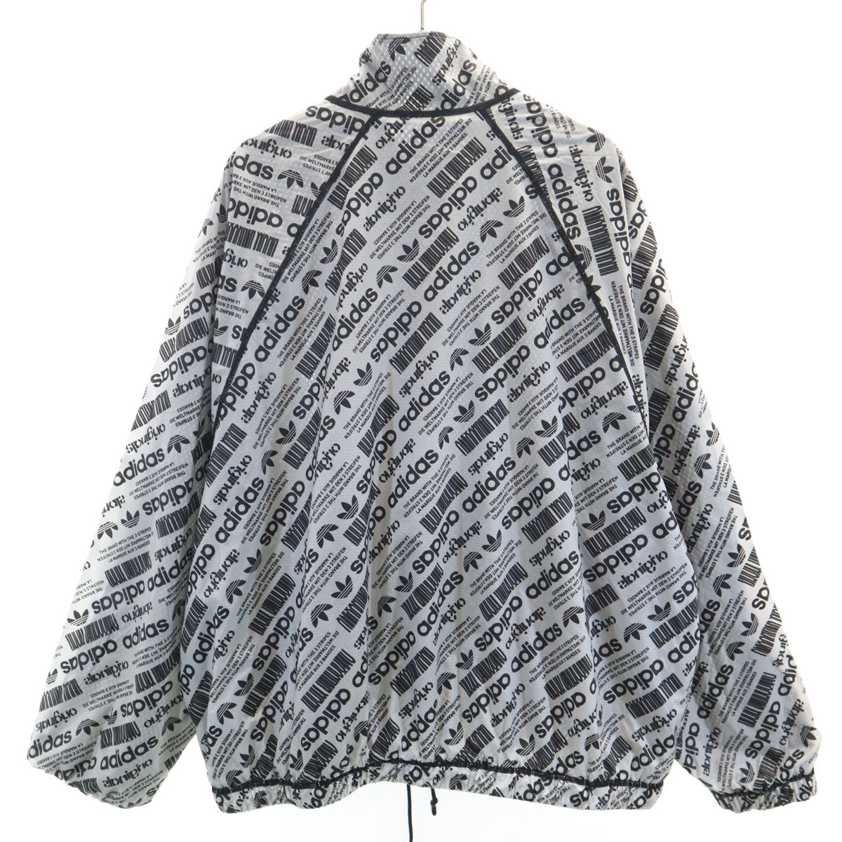 adidas Originals アディダスオリジナルス alexander wang アレキサンダーワン コラボ トレフォイルロゴ リバーシブル ハーフジップ ウインドブレーカー O ブラック メンズ