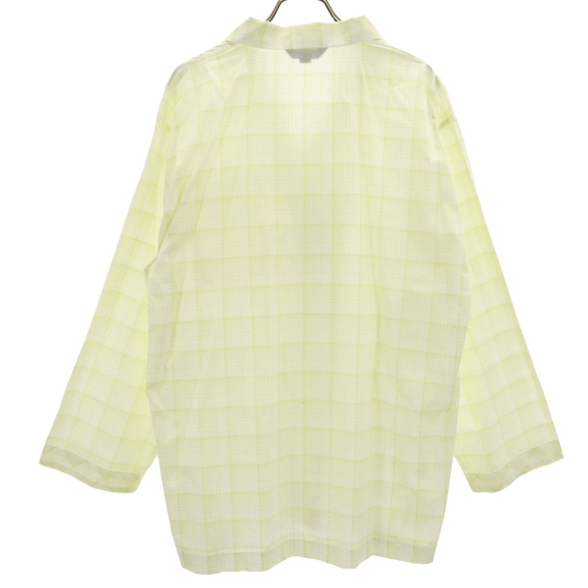 CELINE セリーヌ 未使用 日本製 チェック柄 長袖 ルームウェア シャツ M ホワイト メンズ