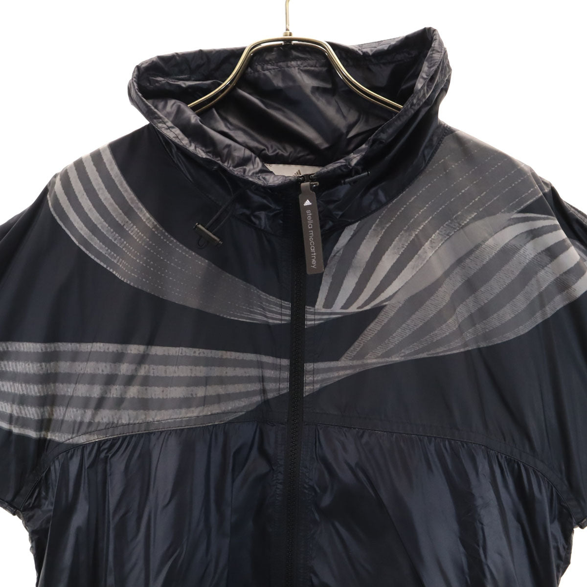 未使用 adidas by Stella McCartney アディダスバイステラマッカートニー ランニング ウインドブレーカー M チャコールブラック ジャケット レディース