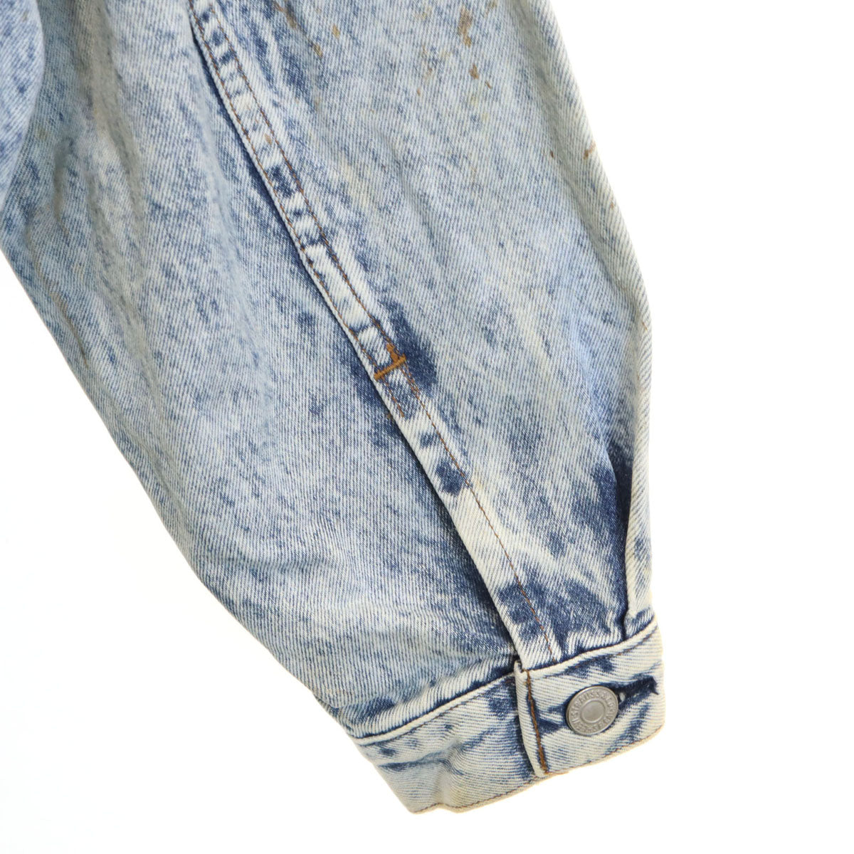 Levi's リーバイス 80s 70649-0217 日本製 オレンジタブ ヴィンテージ ケミカル デニムジャケット L ウォッシュブルー ジージャン トラッカー メンズ