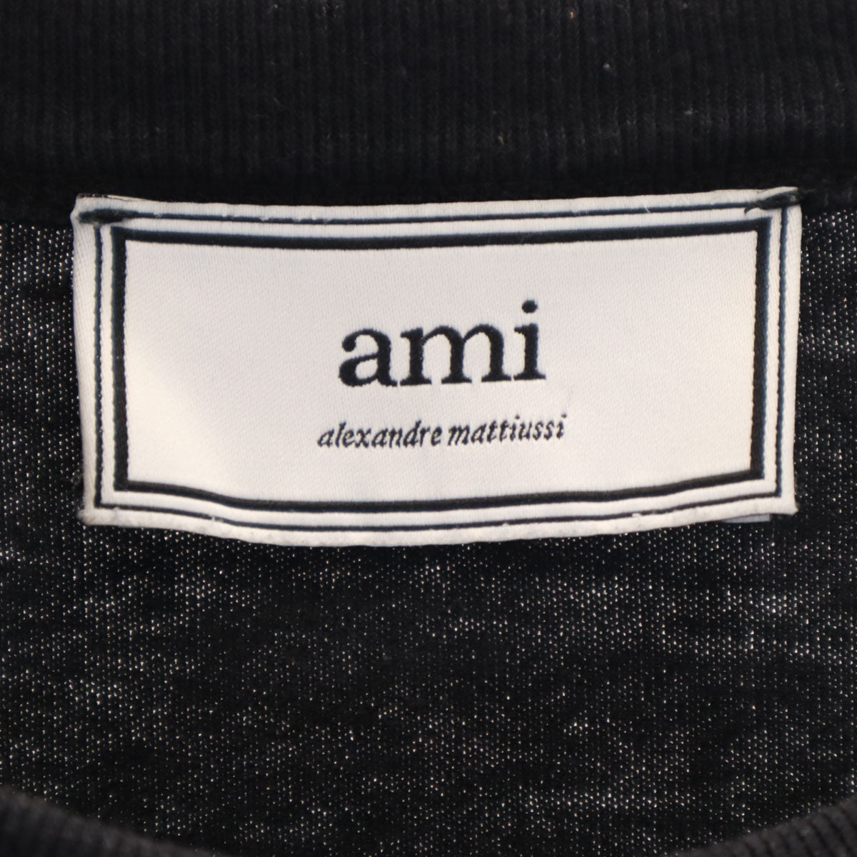 ami アミ ポルトガル製 半袖 Tシャツ XS ブラック メンズ
